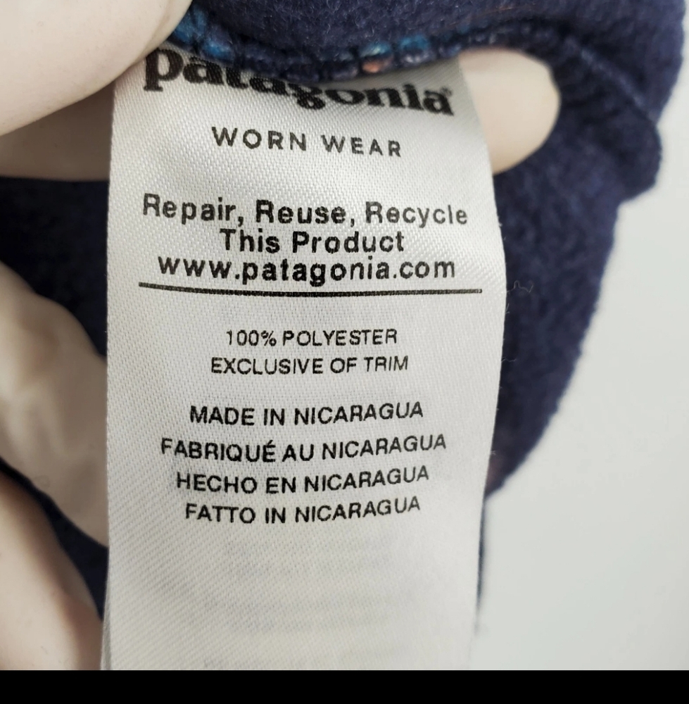 Patagonia Synchilla Snap-T Fleece Pullover Sweater blue pink space spirits XS - Picture 6 of 6